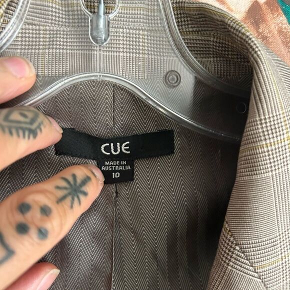 Y2K Cue Brown Plaid Blazer 10 - Picture 3 of 16